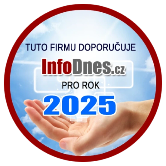 Odznak Tuto firmu doporučuje InfoDnes.cz pro rok 2025